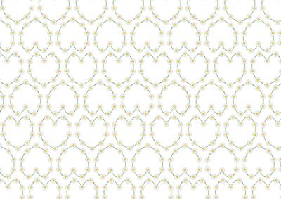 Heart Shaped Daisy Chains on a White Background