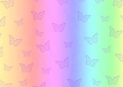 Purple Butterflies on a Rainbow Background Backing Paper