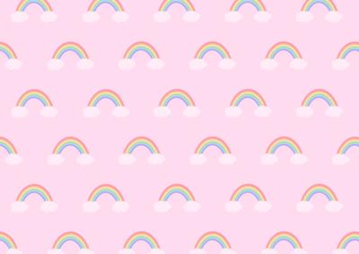 Subtle Little Rainbows Pink Background Backing Paper Vellum