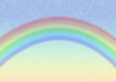 Sky and Rainbow Lace Flowers Background Backing Paper