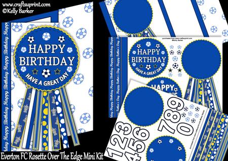 Everton Fc Rosette Over Edge All Ages Birthday Father's Day