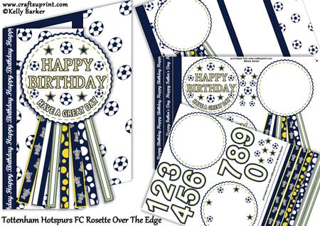 Tottenham Rosette Over Edge All Ages Birthday Father's Day