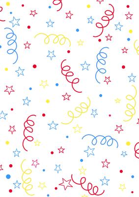 Party Streamers and Stars Large 1 Backing Background Vellum
