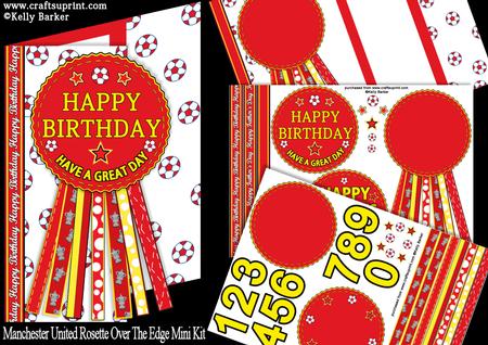Manchester Rosette Over Edge All Ages Birthday Father's Day