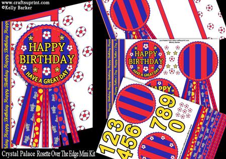 Crystal Palace Rosette Over Edge Ages Birthday Father's Day