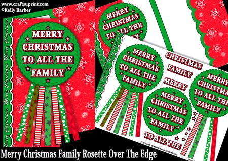Merry Christmas Family Rosette Over the Edge Mini Kit