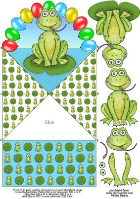 Celebration Frog Diamond Top Spring Card