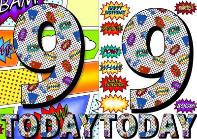 9 Today Comic Book Birthday A5