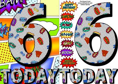 6 Today Comic Book Birthday A5