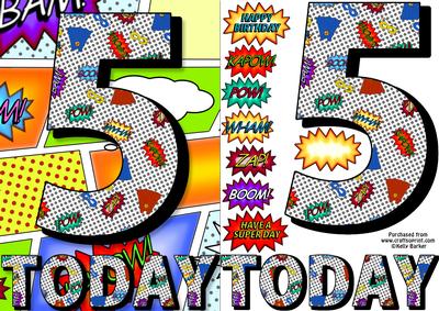 5 Today Comic Book Birthday A5
