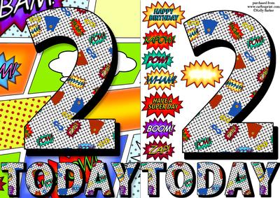 2 Today Comic Book Birthday A5