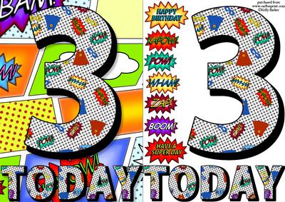 3 Today Comic Book Birthday A5