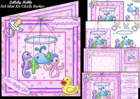 Lullaby Mobile Baby Girl 8x8 Mini Kit