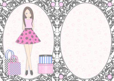 Teen Girl Brunette Boxes & Bags in Hot Pink A5 Insert