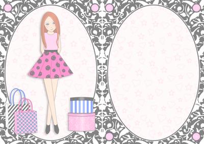 Teen Girl Red Head Boxes & Bags in Hot Pink A5 Insert