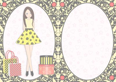 Teen Girl Brunette Boxes & Bags in Yellow A5 Insert