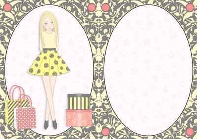 Teen Girl Blonde Boxes & Bags in Yellow A5 Insert