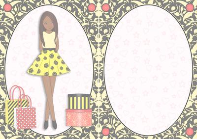 Teen Girl Ethnic Brunette Boxes & Bags in Yellow A5 Insert