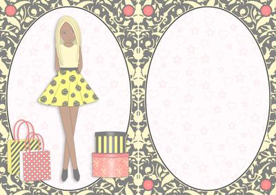 Teen Girl Ethnic Blonde Boxes & Bags in Yellow A5 Insert
