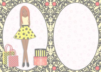 Teen Girl Ethnic Red Head Boxes & Bags in Yellow A5 Insert