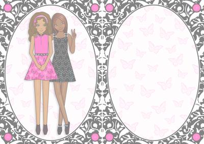 Best Friends Ethnic A5 Insert Hot Pink & Black