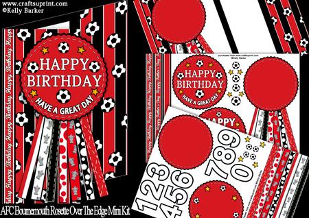 Afc Bournemouth Rosette Over Edge All Ages Birthday Father's