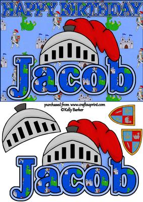 Birthday Knight A5 Name Card Jacob