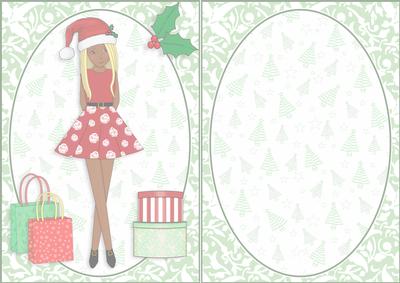 Christmas Shopping Boxes and Bags Blonde Ethnic Insert