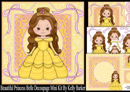 Beautiful Princess Belle Decoupage Mini Kit
