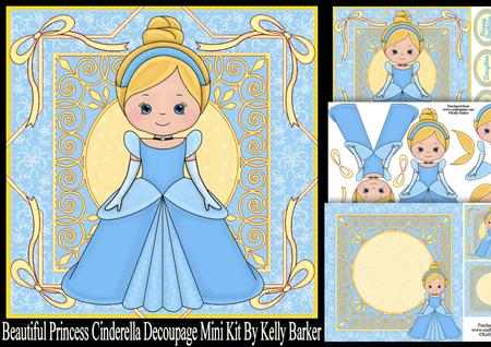 Beautiful Princess Cinderella Decoupage Mini Kit