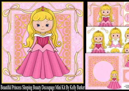 Beautiful Princess Sleeping Beauty Decoupage Mini Kit