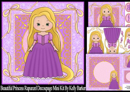 Beautiful Princess Rapunzel Decoupage Mini Kit