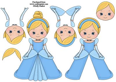 Beautiful Princess Cinderella Decoupage Sheet
