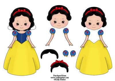 Beautiful Princess Snow White Decoupage Sheet