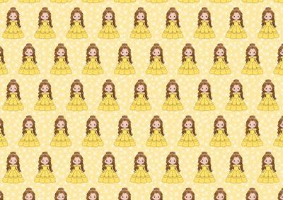 Beautiful Princess Belle Backing Paper Background