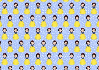 Beautiful Princess Snow White Backing Paper Background