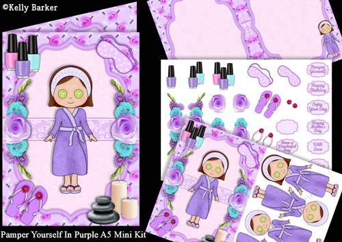 Pamper Yourself In Purple A5 Decoupage Mini Kit