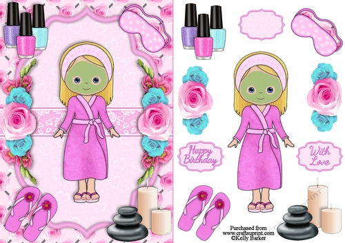Pamper Day Quick Card In Pink 