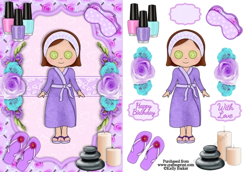 Pamper Day Quick Card In Purple