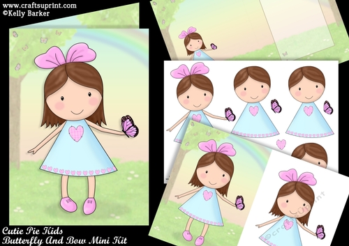 Cutie Pie Kids Butterfly And Bow A5 Mini Kit