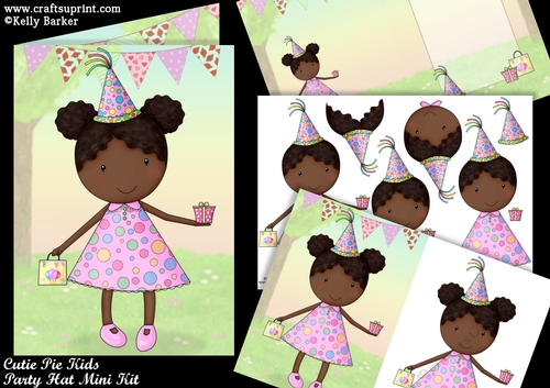 Cutie Pie Kids Party Hat A5 Mini Kit