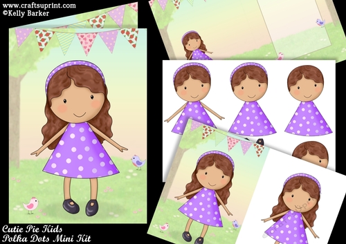 Cutie Pie Kids Polka Dots A5 Mini Kit