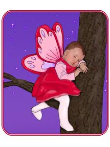 Sleeping Baby Fairy in a Tree Original Art