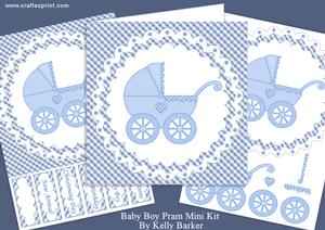 New Baby Boy Pram Mini Kit