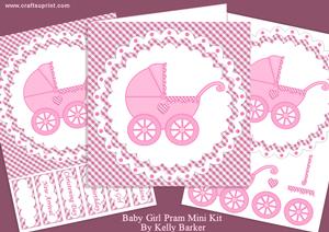 New Baby Girl Pram Mini Kit