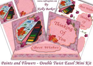 Paints and Flowers Double Twist Easel Mini Kit