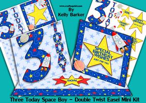 Three Today Space Boy Double Twist Easel Mini Kit