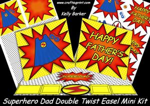 Superhero Dad Double Twist Easel Mini Kit