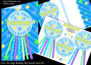 Over the Edge Birthday Boy Rosette Mini Kit