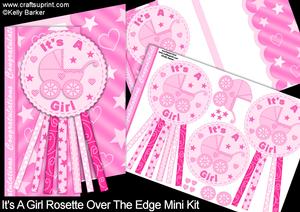 It's a Girl Rosette Over the Edge Mini Kit